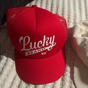 Lucky Brand Vibrant Red Cap